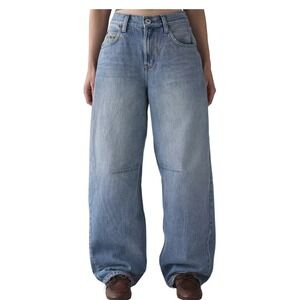 Y2K BDG Urban Outfitters Boyfriend Jeans Blue Wash Distressed Denim Size 28W